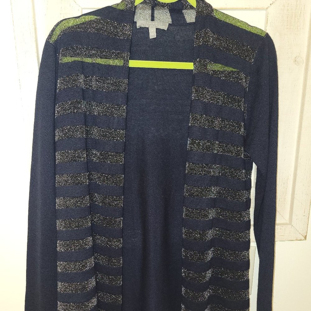 Neiman Marcus NAVY Blue Cashmere Cardigan size Medium